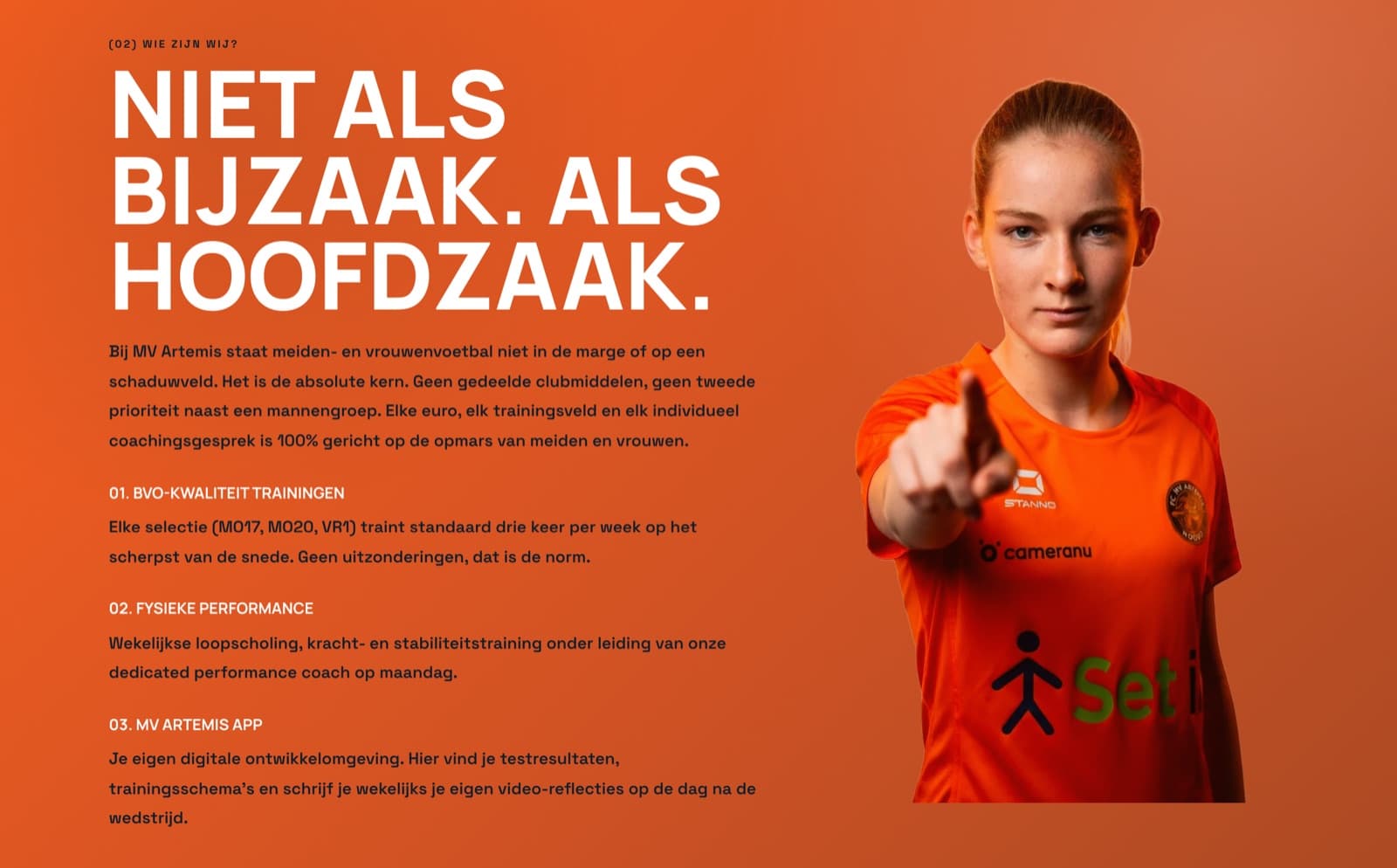 Sectie Niet als bijzaak, als hoofdzaak op de clubwebsite